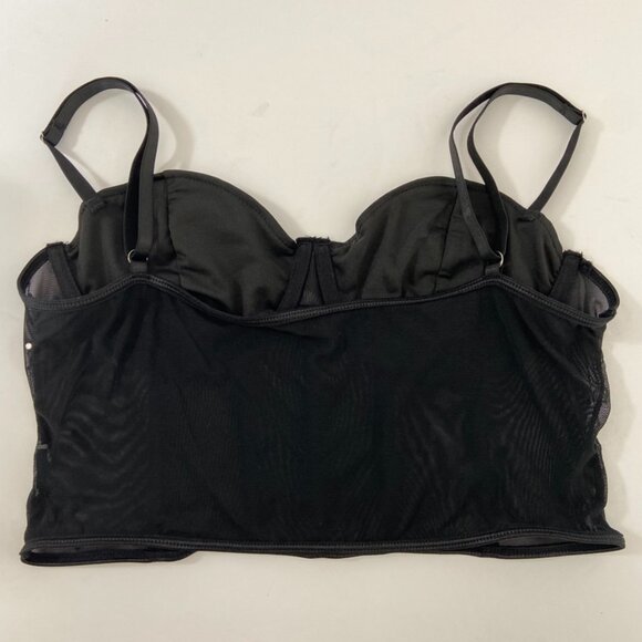 Shein Black Relinas Rhinestone Embellished Cropped Camisole - Picture 6 of 9